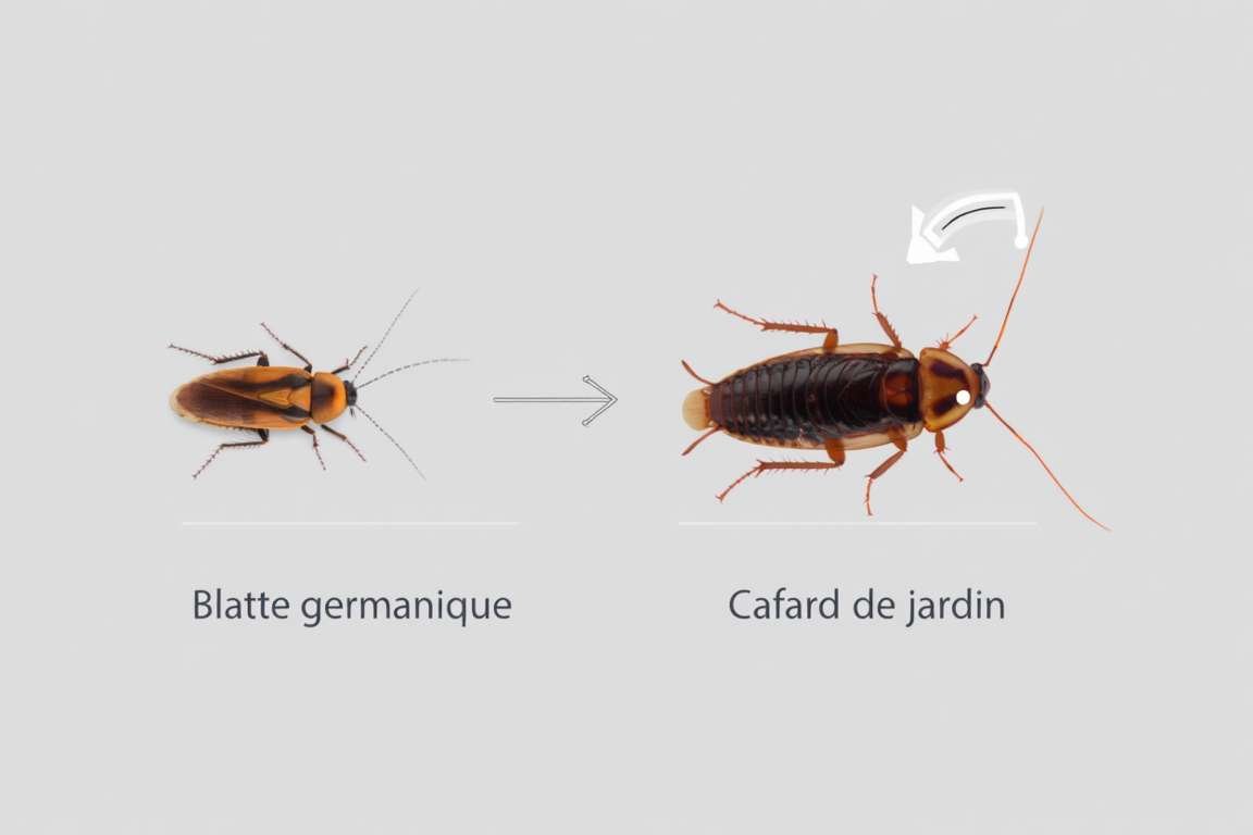Blatte germanique vs cafard de jardin