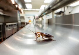 Cafards dans un restaurant
