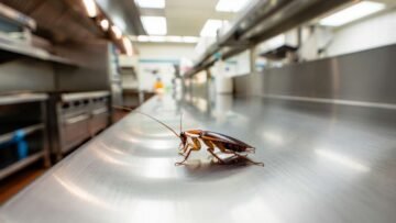 Cafards dans un restaurant