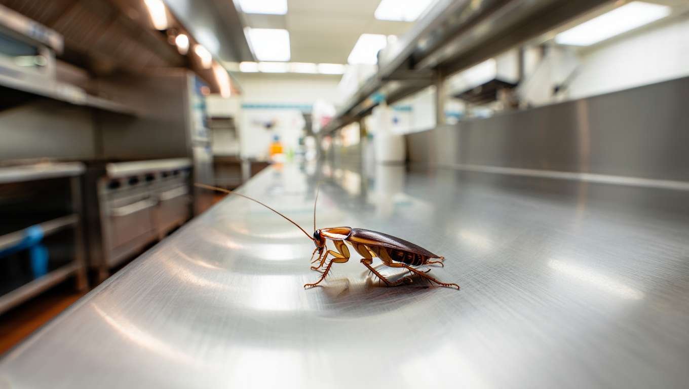 Cafards dans un restaurant
