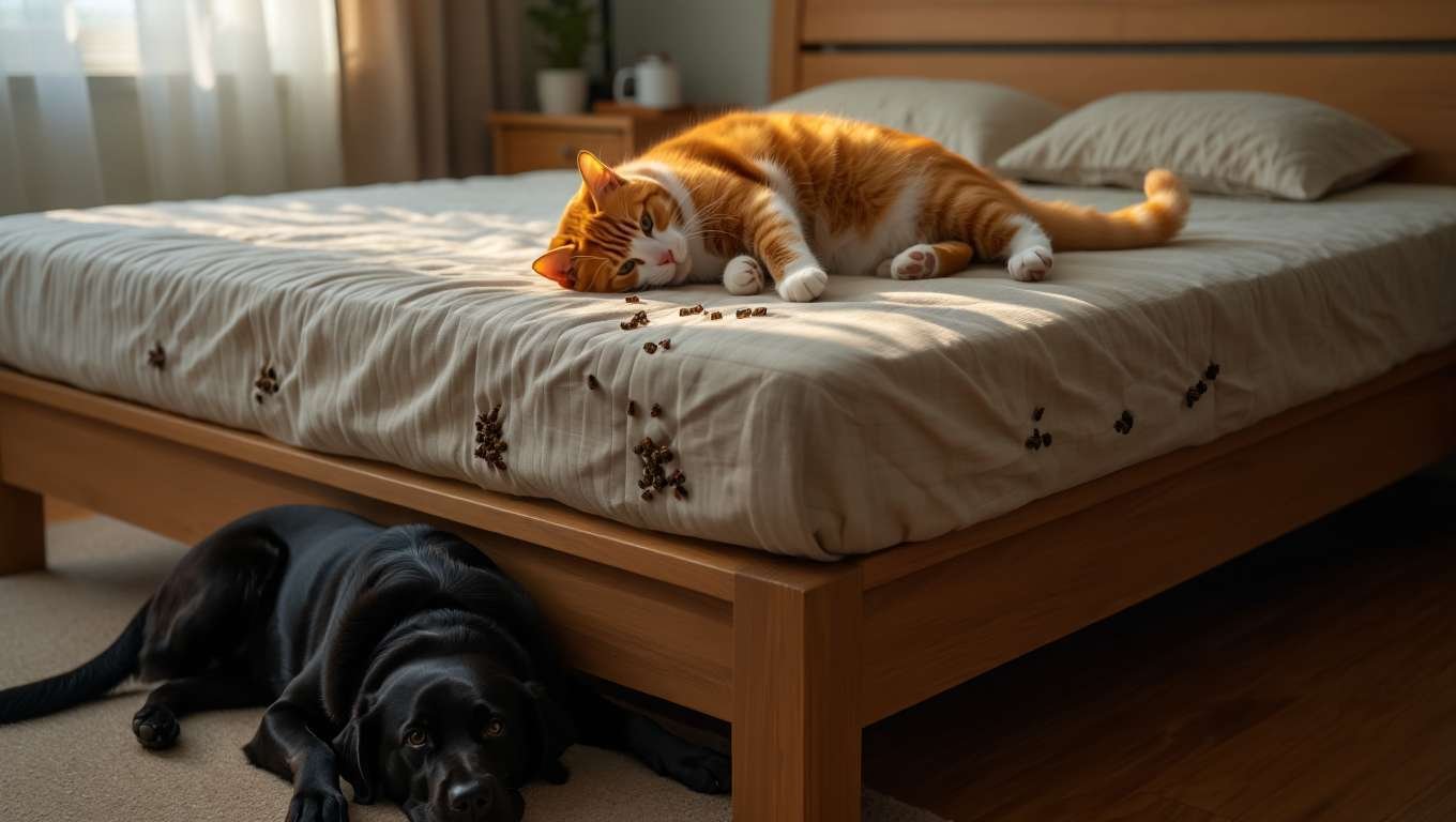 Punaises de lit et chats ou chiens 